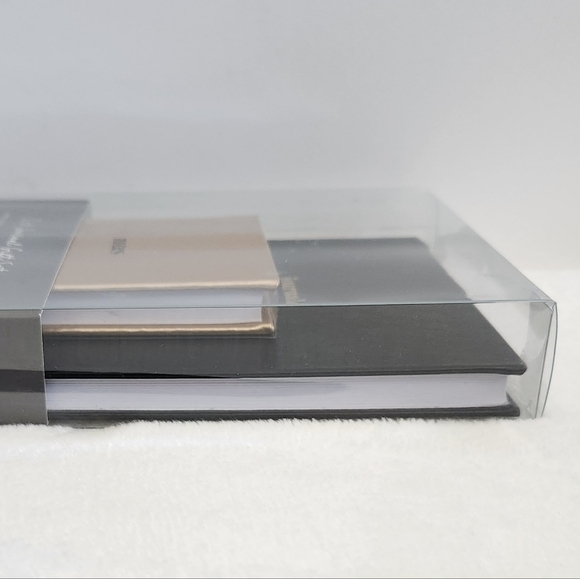 Gartner Studios Black Gold Vegan Leather Journal 2 Piece Gift Set NWT - Picture 7 of 10